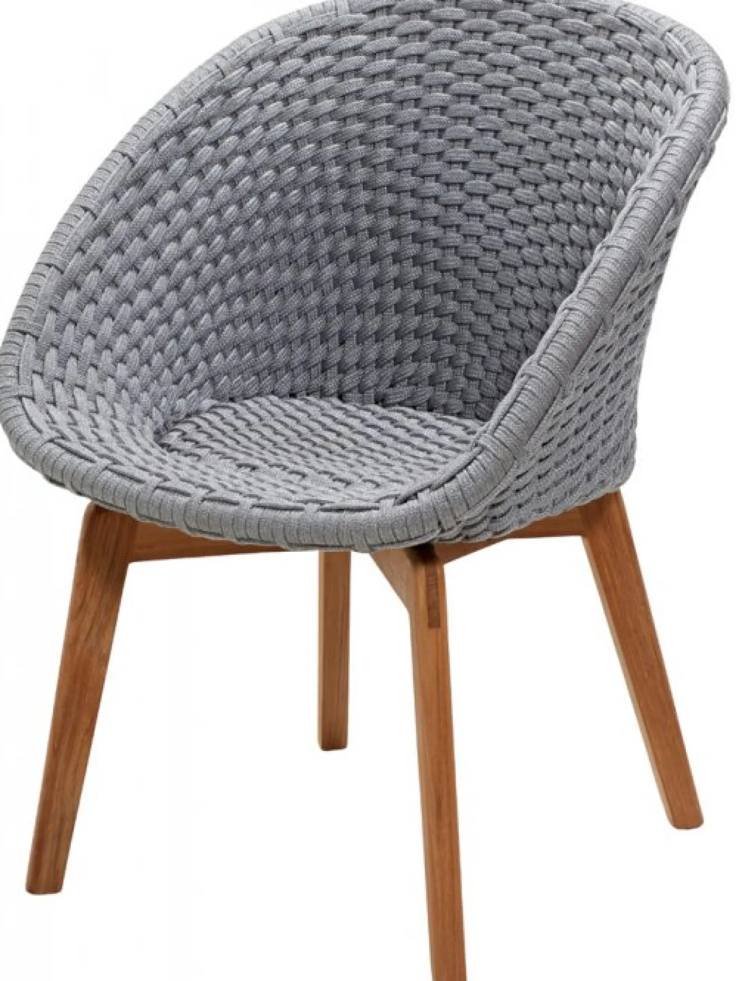 Peacock Stol Light Grey/Teak