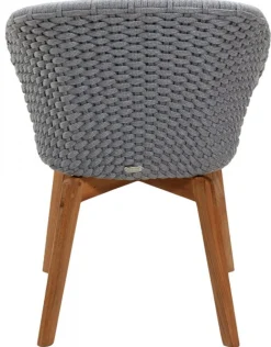 Peacock Stol Light Grey/Teak