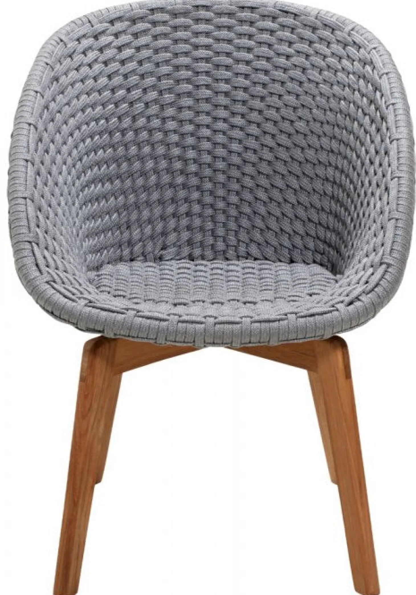 Peacock Stol Light Grey/Teak