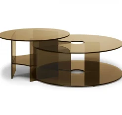 Pepe Soffbord Glas 70cm Bronze