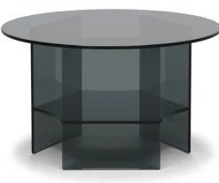 Pepe Soffbord Glas 70cm Smoke