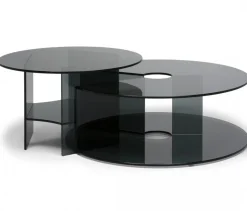 Pepe Soffbord Glas 70cm Smoke