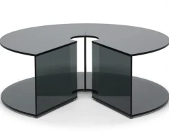 Pepe Soffbord Glas 90cm Smoke