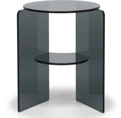 Pepe Soffbord Glas 40cm Smoke