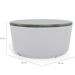 Plaza soffbord 80 cm Runt Grön