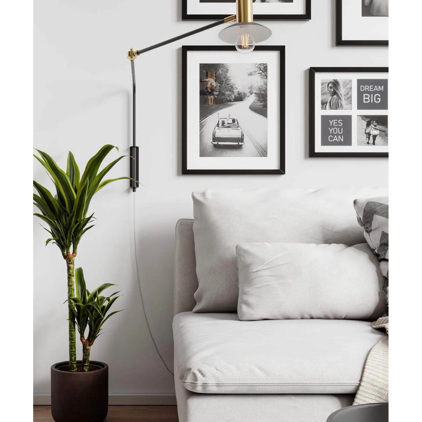 Quinn Vägglampa Lång