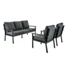 Rana Soffgrupp Svart/Onyx, 178x78x47 cm