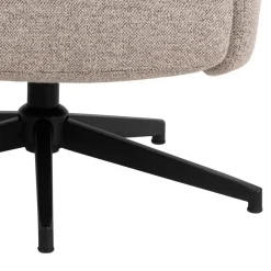 Randers Fåtölj med fotpall Monza tyg Beige