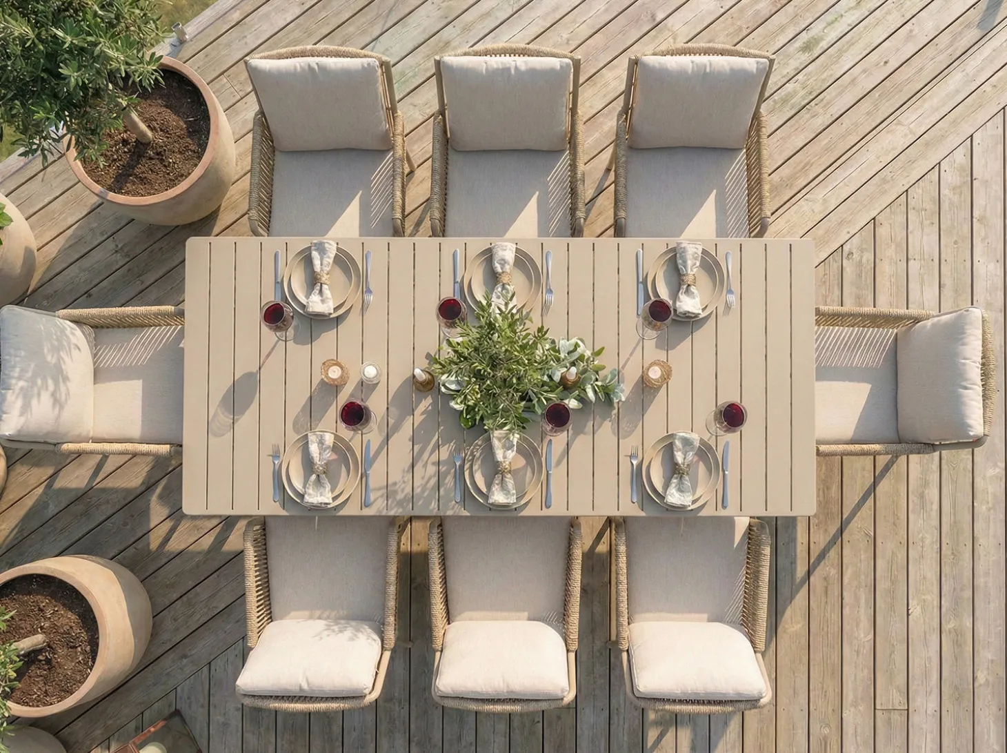 Ravenna Matbord 220x95 cm Khaki