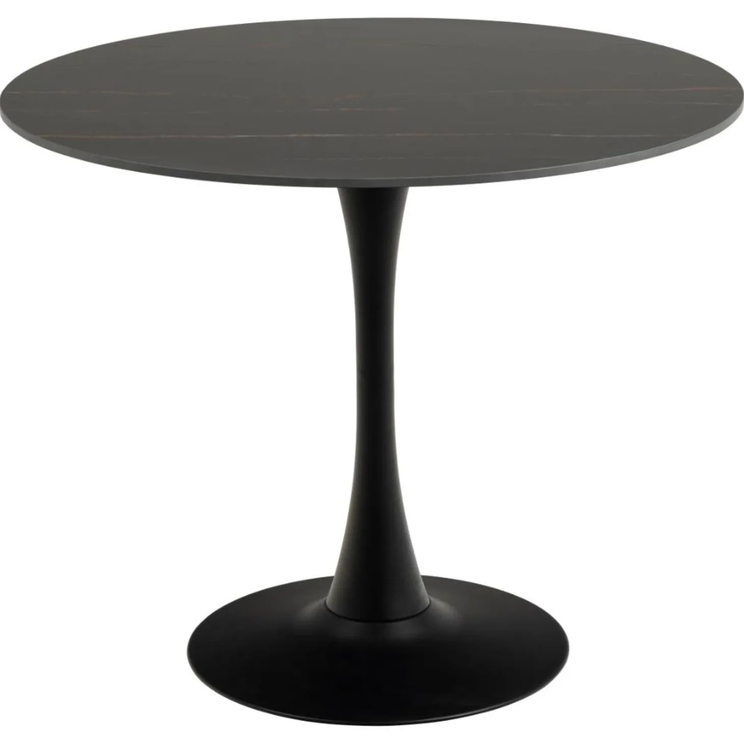 Rennes Matbord Rund 90 cm Svart Grantham