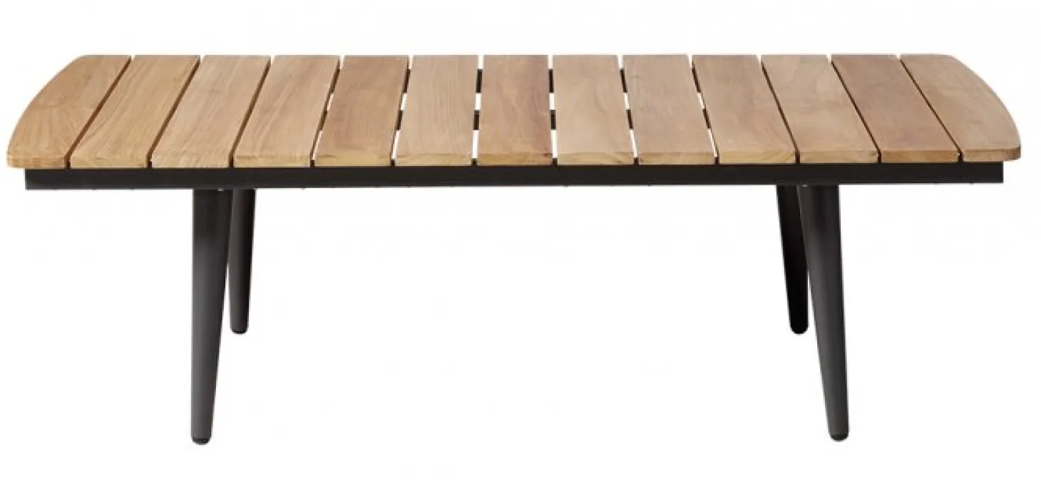 Rio Antracit/Teak Loungebord 60x120 cm