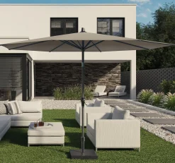 Riva Parasoll 250 cm Teak Look / Taupe