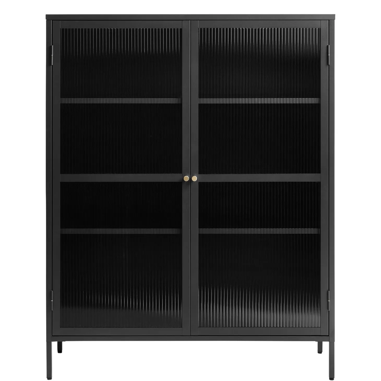 Riviera Vitrinskåp 140 cm Svart