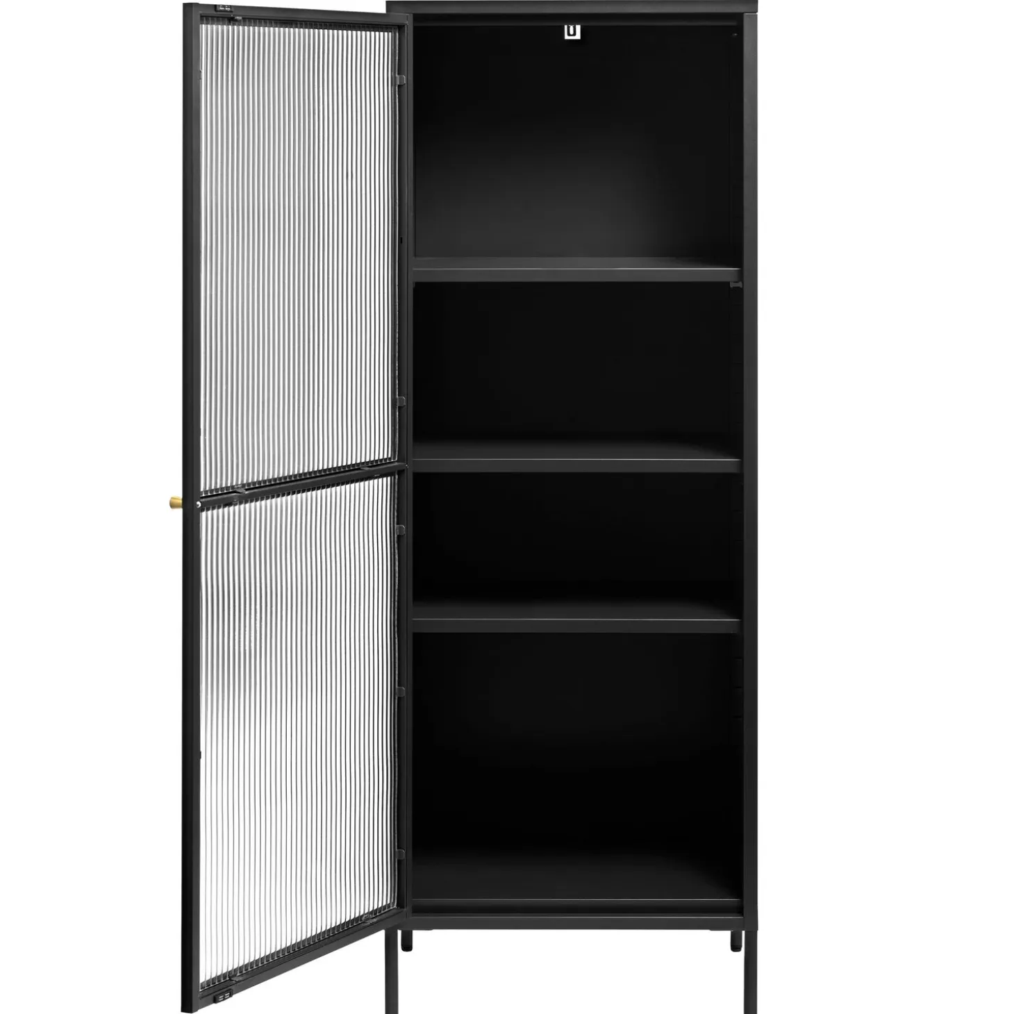 Riviera Vitrinskåp 160 cm Svart