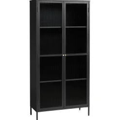 Riviera Vitrinskåp 190 cm Svart
