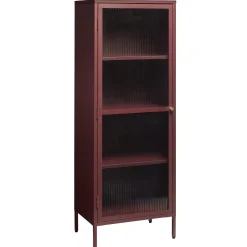 Riviera Vitrinskåp 160 cm Vinröd