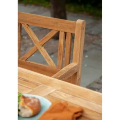 Rosenborg Trädgårdsmöbelset med 1 Bord, 1 Bänk och 2 Stolar Teak