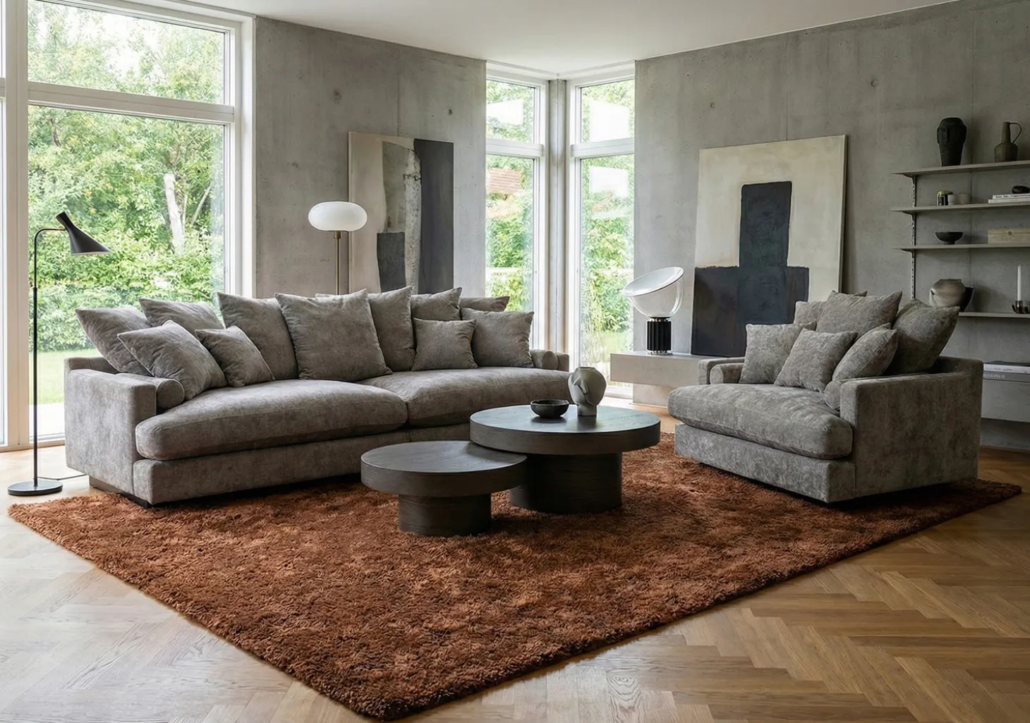 Saga 3,5-Sits Soffa Liam Flint Grey