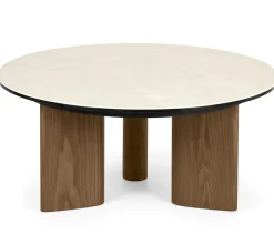 Sandy Soffbord Runt Canaletto Walnut