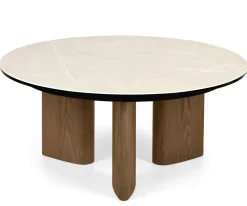 Sandy Soffbord Runt Canaletto Walnut
