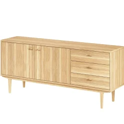 Sideboard Nr.420 2st Trädörrar 3st Lådor 186x80 cm Oljad Ek