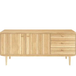 Sideboard Nr.420 2st Trädörrar 3st Lådor 186x80 cm Oljad Ek