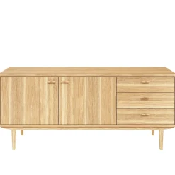 Sideboard Nr.420 2st Trädörrar 3st Lådor 186x80 cm Oljad Ek
