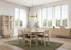Sideboard Nr.420 2st Trädörrar 3st Lådor 186x80 cm Vitoljad Ek
