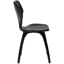 S.I.T Stol Vintage Black Art.Leather, Black Oak