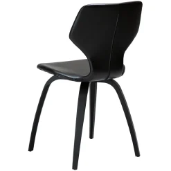 S.I.T Stol Vintage Black Art.Leather, Black Oak