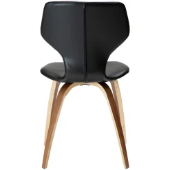 S.I.T Stol Vintage Black Art.Leather, Walnut