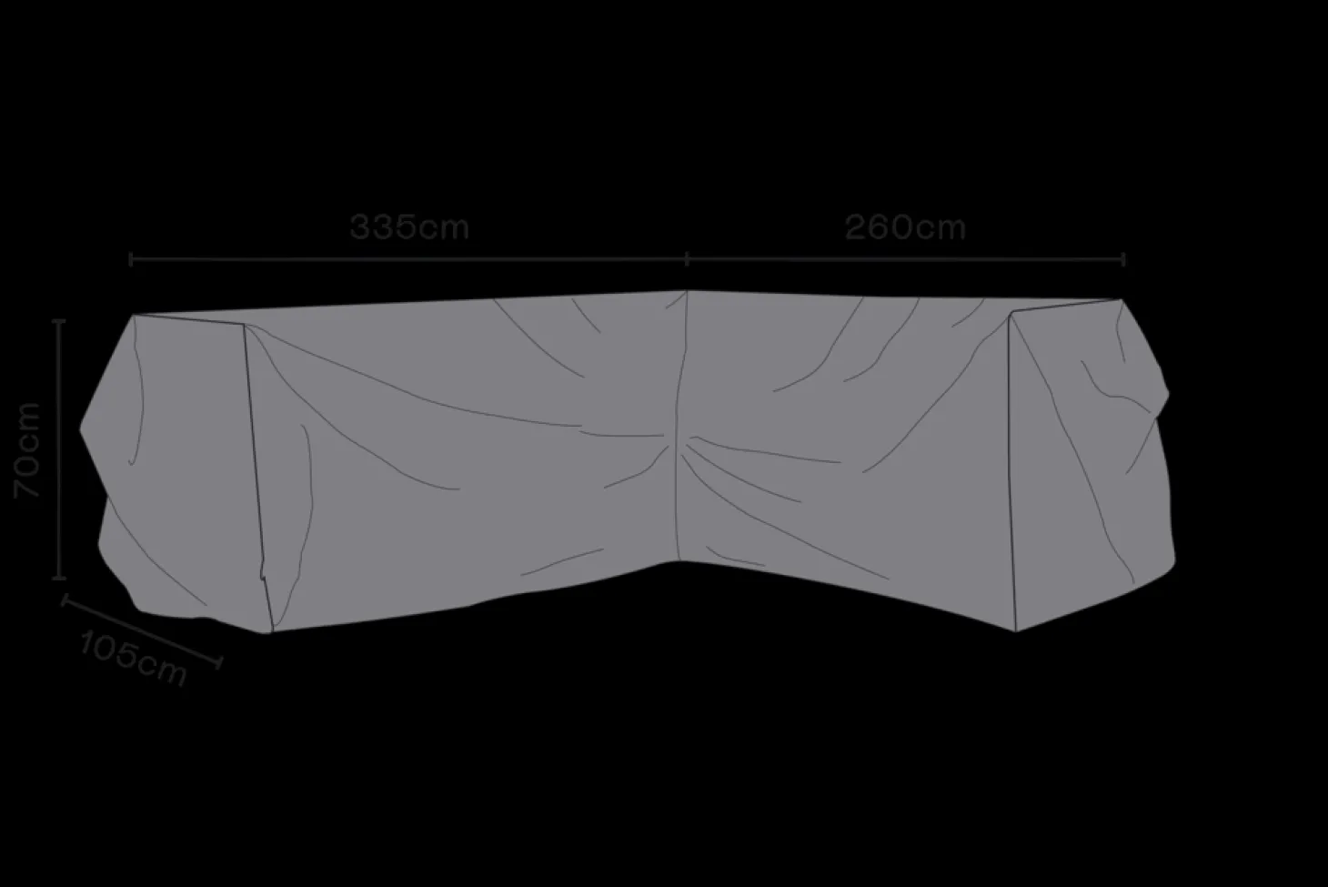 Soffskydd L260/R335 cm Andas