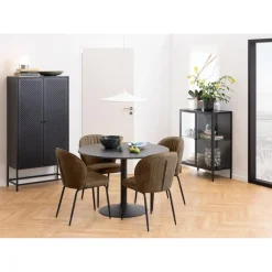 Soleil Matbord Rund 110 cm Svart
