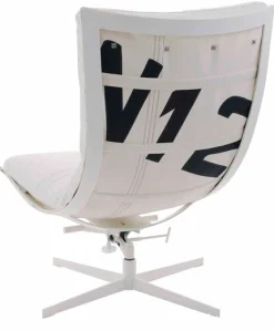 Spinnaker Fåtölj ink. Pall Vit