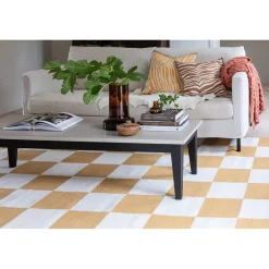 Square Matta Vit/Gul