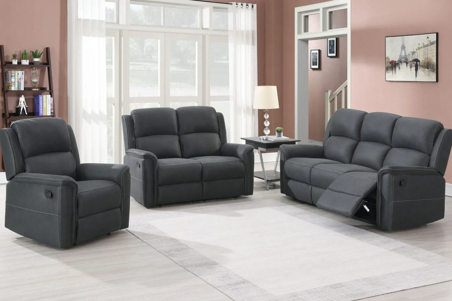 Staffan 2-Sits Reclinersoffa Grå