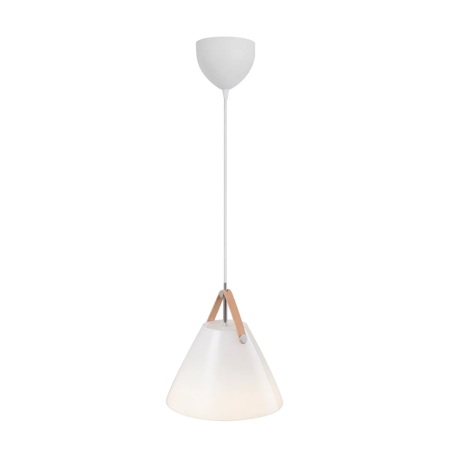 Strap Taklampa 27 cm, Opal vit