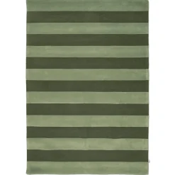Stripe Boucle Matta Grön