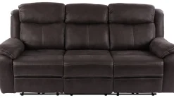 Teddy 3-Sits Reclinersoffa brungrått tyg
