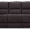Texas 3-sits Soffa med Recline Grått Tyg