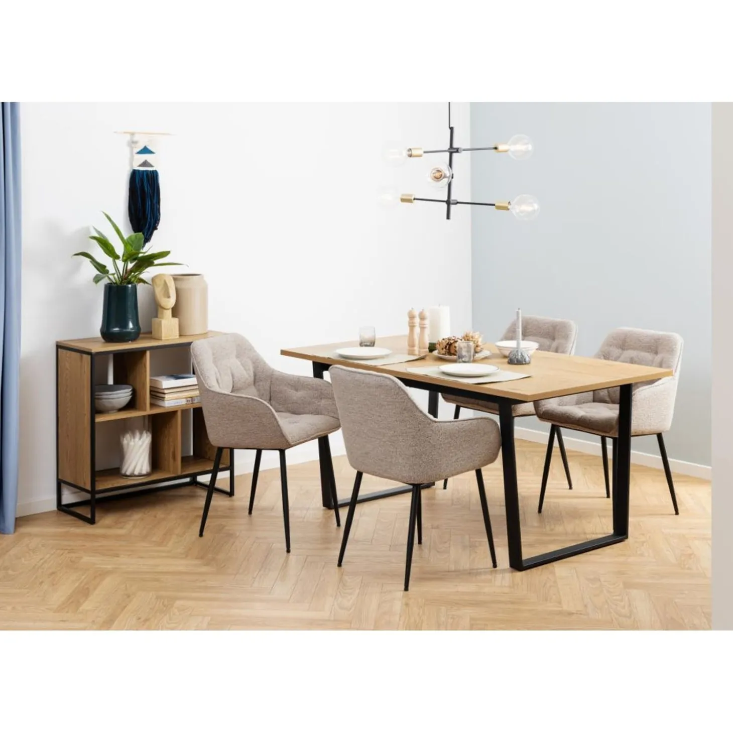 Toulon Karmstol Monza tyg Beige
