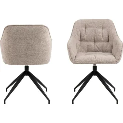Toulon Karmstol Snurr Monza tyg Beige