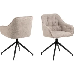 Toulon Karmstol Snurr Monza tyg Beige
