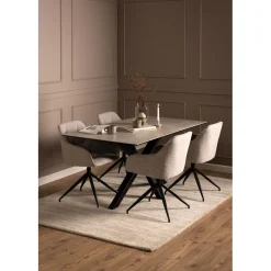 Toulon Karmstol Snurr Monza tyg Beige