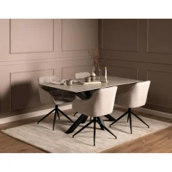 Toulon Karmstol Snurr Monza tyg Beige