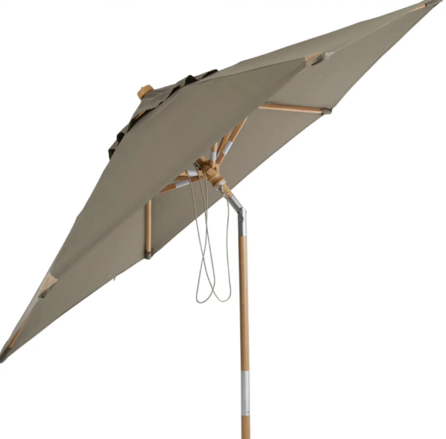 Trieste Parasoll Ø 2,5 m Trä/Taupe