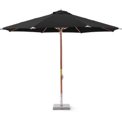 Träparasoll 335 cm Svart