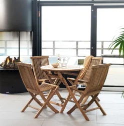 Turin Fällbord Teak 80 cm Rund