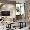 TV-bänk Nr.700 183x39 cm Vitoljad Ek