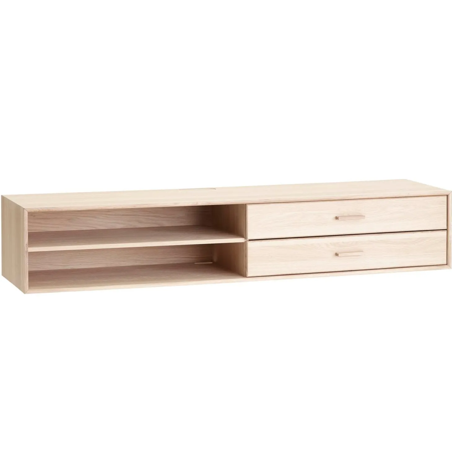 TV-bänk Nr.700 183x39 cm Vitoljad Ek